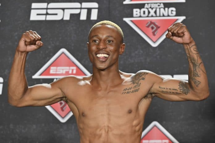 Sbu Zingange at ESPN Africa Boxing weighin